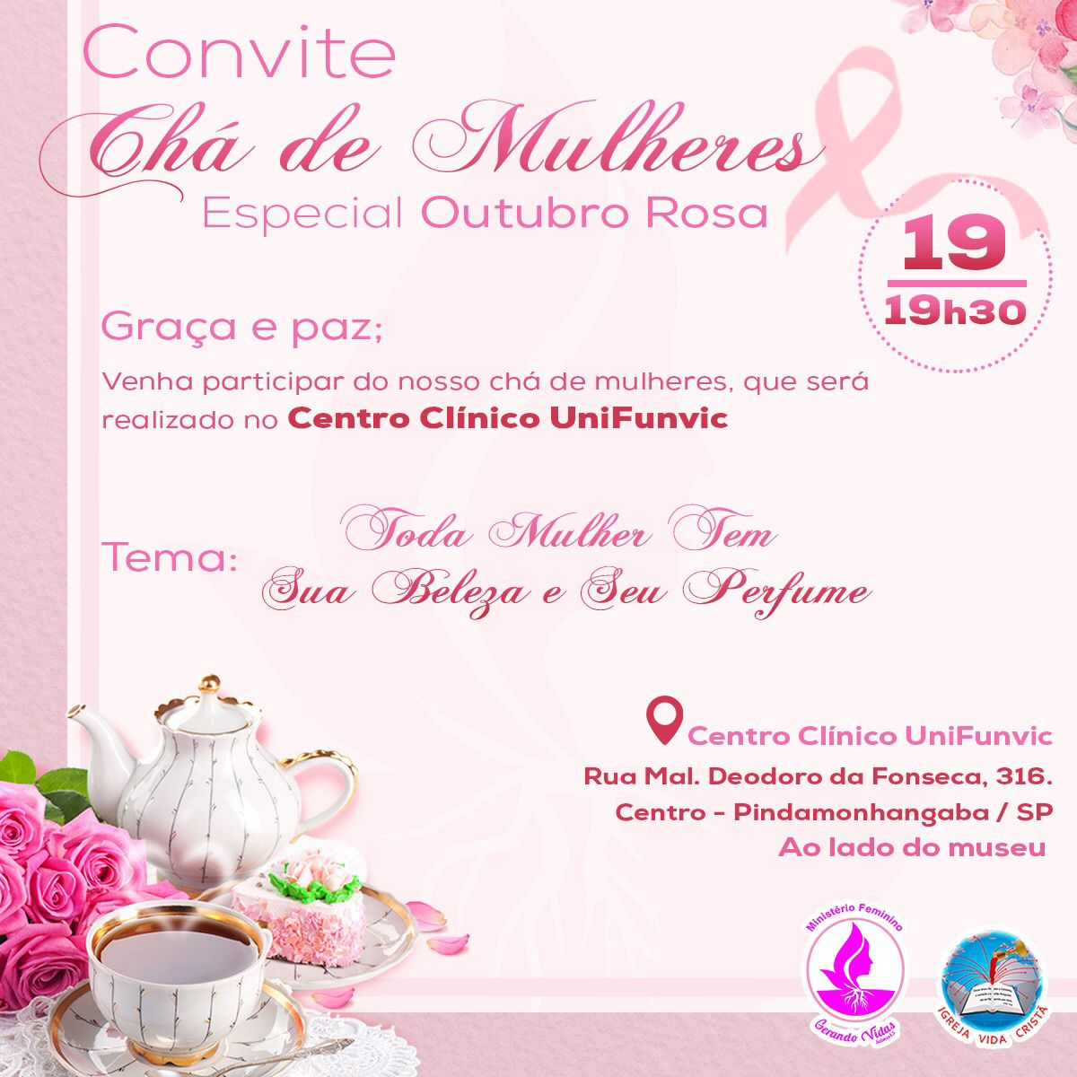 Convite cha de mulheres